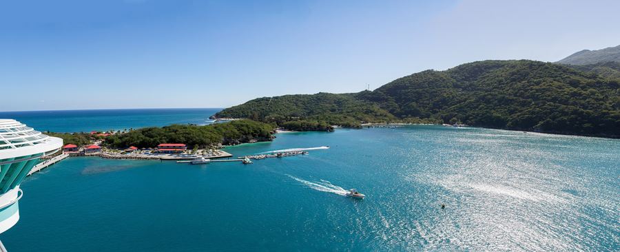 The mountains and coves of Labadee, Haiti
